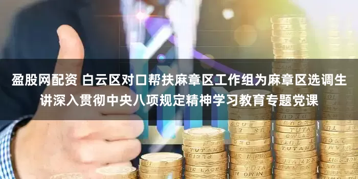 盈股网配资 白云区对口帮扶麻章区工作组为麻章区选调生讲深入贯彻中央八项规定精神学习教育专题党课