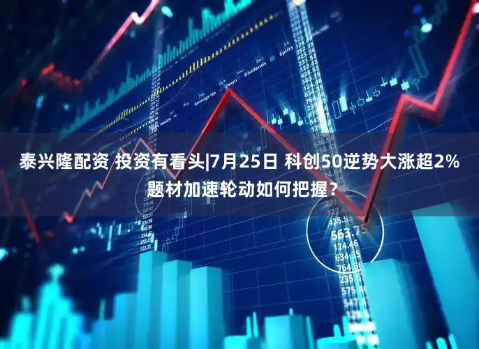 泰兴隆配资 投资有看头|7月25日 科创50逆势大涨超2% 题材加速轮动如何把握？